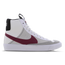 Nike Blazer Mid - Grade School Shoes White-Rush Maroon-Black
