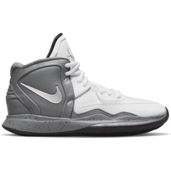 Grade School Shoes - Nike Kyrie 8 - White-Chrome-Smoke Grey