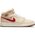 Jordan 1 Mid - Grade School Shoes Pearl White-Racer Blue-Dk Driftwood