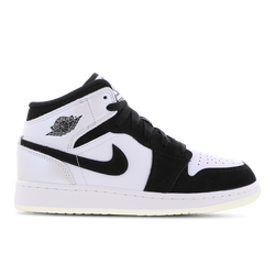 Grade School Shoes - Jordan 1 Mid - White-Black-Multi