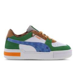 Grade School Shoes - Puma Ca Pro Minecraft - Puma White-Star Sapphire-Amazon Green