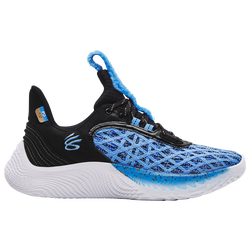 Grade School Shoes - Under Armour Curry 9 - Viral Blue-Sky Blue-Black