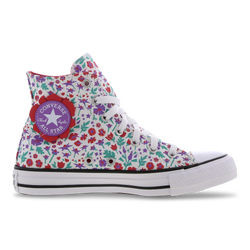 Grade School Shoes - Converse Chuck Taylor All Star Hi Paper Floral - White-Soft Red-Pixel Purple