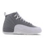 Jordan 12 Retro - Grundschule Schuhe Stealth-White-Cool Grey