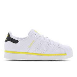 Scuola elementare e media Scarpe - adidas Superstar - White-White-Beam Yellow