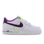 Nike Air Force 1 Low - Primaire-College Chaussures White-Black-Vivid Purple