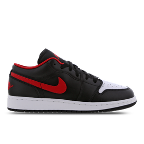 1 Low - Grade School - Black / Fire Red / White