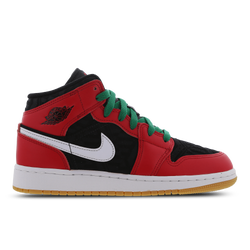 Primaire-College Chaussures - Jordan 1 Mid - Black-Fire Red-White