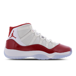 Grade School Shoes - Jordan 11 Retro - White-Varsity Red-Black