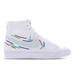 Scuola elementare e media Scarpe - Nike Blazer Mid - White-White-Game Royal