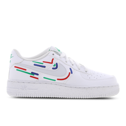 Grade School Shoes - Nike Air Force 1 Low - White-White-Game Royal