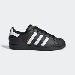 Grade School Shoes - adidas Superstar - Black-White-Black