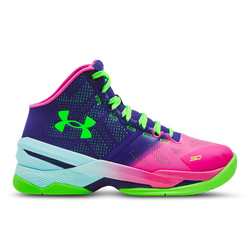 Grade School Shoes - Under Armour Curry 2 - White-White-Core Black