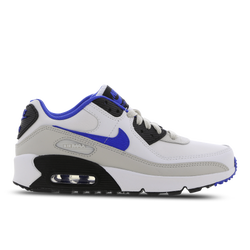 Grade School Shoes - Nike Air Max 90 - Summit White-Racer Blue