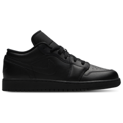 Grade School Shoes - Jordan 1 Low - Black-Black-Black