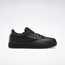 Grade School Shoes - Reebok Club C - Black-Black-Grey