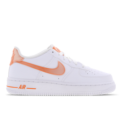Scuola elementare e media Scarpe - Nike Air Force 1 Low - White-Safety Orange