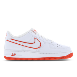 Scuola elementare e media Scarpe - Nike Air Force 1 Low - White-White-Picante Red