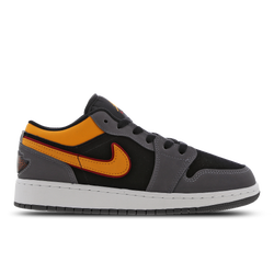 Primaire-College Chaussures - Jordan 1 Low - Black-Vivid Orange-Lt Graphite