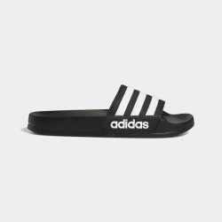 Grade School Flip-Flops and Sandals - adidas Adilette Shower Slides - Core Black-Cloud White-Core Black