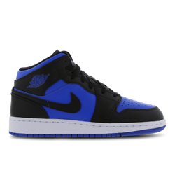 Grade School Shoes - Jordan 1 Mid - Black-Royal Blue-Black