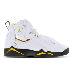 Grundschule Schuhe - Jordan True Flight - White-Black-Yellow Ochre