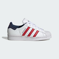 Grade School Shoes - adidas Superstar - White-Scarlett-Indigo