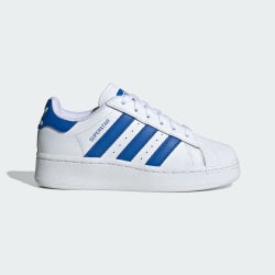 Grade School Shoes - adidas Superstar XLG - Cloud White-Blue-Cloud White