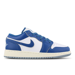 Grade School Shoes - Jordan 1 Low - White-Industrial Blue