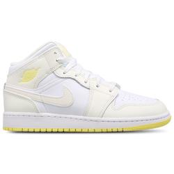 Grade School Shoes - Jordan 1 Mid - Sail-Lt Laser Orange-White