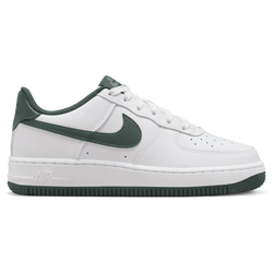 Grade School Shoes - Nike Air Force 1 - White-Vintage Green-Oil Green