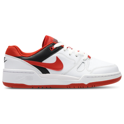 Grade School Shoes - Nike Full Force Low - White-Mystic Red-Black