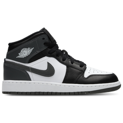 Grade School Shoes - Jordan Aj1 Mid - Black-Iron Grey-White