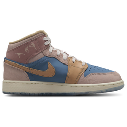 Primaria y colegio Zapatillas - Jordan 1 Mid - Aegean Storm-Pink Oxford