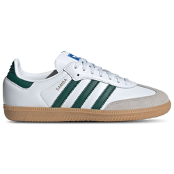 Grade School Shoes - adidas Samba OG - White-Green-Gum