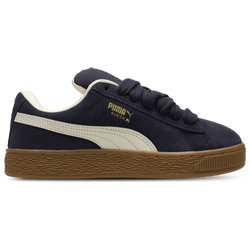 Grade School Shoes - Puma Suede Xl - New Navy-Frosted Ivory-Brown