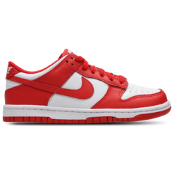 Grade School Shoes - Nike Dunk Low - White-Univ Red