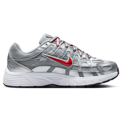 Grade School Shoes - Nike P-6000 - Metallic Silver-Gym Red-Flt Silver