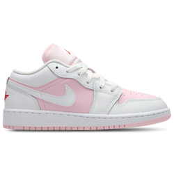 Grade School Shoes - Jordan Aj1 Low - Pink Foam-White-Fire Red