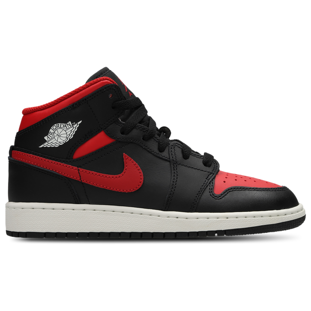 Air Jordan 1 Mid-sko til større børn - sort - DQ8423-067