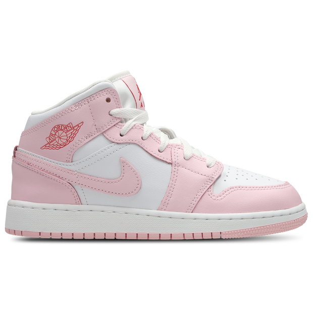 Jordan Aj1 Mid Unisex Shoes - Pink - Size: 3.5 - Leather - Foot Locker - DQ8423-608