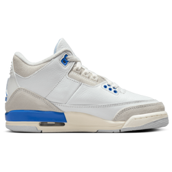 Grade School Shoes - Jordan AJ3 Retro - Summit White-Hydrogen Blue