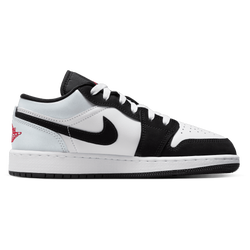 Primaire-College Chaussures - Jordan Aj1 Low - White-Fire Red-Matte Silver