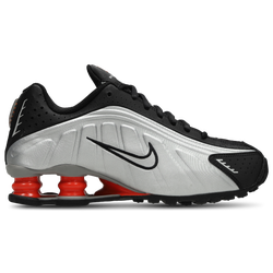 Grade School Shoes - Nike Shox R4 - Metallic Silver-Red-Metallic Silver