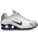 Nike Shox R4 - Grade School Shoes White-Blue-Metallic Silver