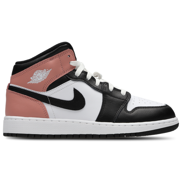 Jordan Aj1 Mid Unisex Shoes - White - Size: 3.5 - Leather - Foot Locker - DQ8423-100