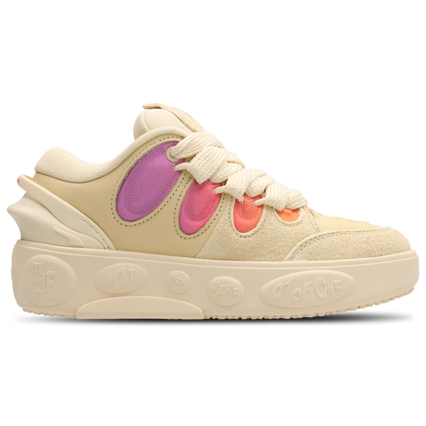 Puma Lafrance Bright Lights Kid's Sneakers - Beige - Size 3.5 - Leather - 313099-01