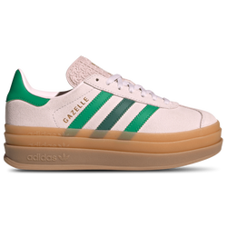 Grade School Shoes - adidas Gazelle Bold - Almost Pink-Court Green-Gold Met