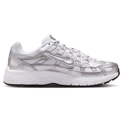 Grade School Shoes - Nike P-6000 - White-Mtlc Silver-Blue Tint