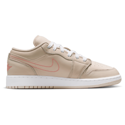 Grade School Shoes - Jordan Aj1 Low - Lt Orewood Brn-Lt Madder Root